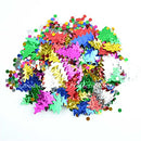 SHATCHI 14 Gram Christmas/Tree/Snowflake/Heart/Holly Leaves Table Confetti Foil Metallic Multicolour Birthday Xmas Holiday Festive Party Decorations, 14g