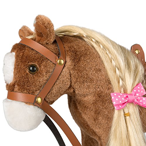 Stuffed Animal Horse Pretty Plush Toy Pretend Play Horse 11 inches Brown by HollyHOME