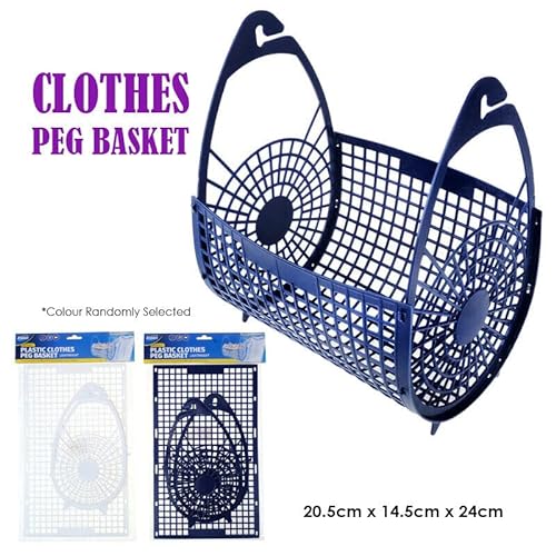Laundry Plastic Pegs Hanging Basket Bags Holders Storage Clothes Washing Clip