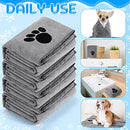 Chumia 4 Pack Pet Grooming Towel Absorbent Dog Towels for Drying Dogs Soft Microfiber Dog Drying Towel Quick Drying Large Dog Bath Towel for Dogs, Cats and Other Pets (Gray, 40 x 24 Inch)