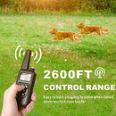 FYKEY Dog Training Collar with 2600Ft Remote, Electronic Dog Collar with Beep, Vibration, Shock, Light and Keypad Lock Mode, Waterproof Electric Dog Collar Set for Small Medium Large Dogs (1 Remote + 1 Receiver)