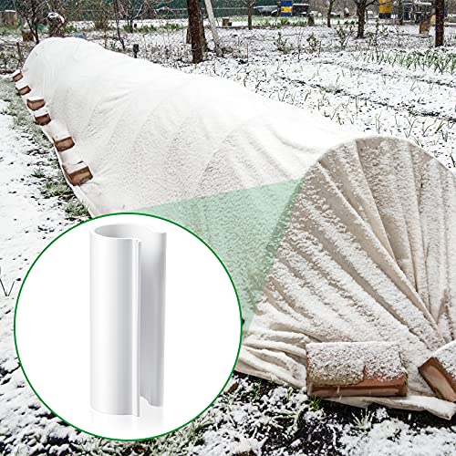 32 Piece Clamp for PVC Pipe Greenhouses, Row Covers, Shelters, Bird Protection, 2.4 Inches Long (White,1/2 Inch PVC Pipe)