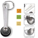 Disenkelubo Stainless Steel Measuring Spoons Set Of 6 - Heavy Duty Stainless Steel - Dishwasher Safe - Measuring Spoons For Dry or Liquid Ingredients - Metal Measuring Spoons Best For Cooking And Baking (Silver)