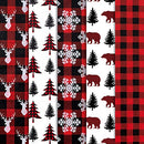 Whaline Christmas Tissue Paper Red Black Plaid Wrapping Paper Xmas Tree Snowflake Reindeer Gift Wrapping Tissue Paper Rustic Art Paper Crafts for DIY Xmas Winter New Year Party Decor, 100 Sheet