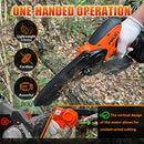 MIUI Mini Chainsaw 6 Inch, Cordless Handheld Chainsaw with 2 Batteries and 2 Chains, Handheld Portable Electric Chainsaw with Safety Lock,One-Hand Use Electric Chainsaw,for Tree Trimming Wood Cutting