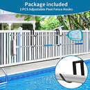 Zhitaoxun Adjustable Aluminum Pool Pole Hanger,Pool Fence Hooks for Pool Poles, 2pcs Swimming Pool Pole Hook,Heavy Duty Fence Hooks for Pool Hose Pool Skimmer Accessories