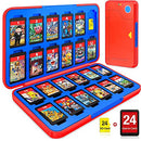 POATOW Game Card Case for Nintendo Switch& Switch OLED Game Card or Micro SD Memory Cards,Portable Switch Game Memory Card Storage with 24 Game Card Slots and 24 Micro SD Card Slots. (Red)