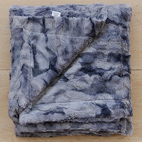 (Extra Large 150cm x 200cm , Gray) - Graced Soft Luxuries Oversized Softest Warm Elegant Cosy Faux Fur Home Throw Blanket 150cm x 200cm by, Grey Tie Dye