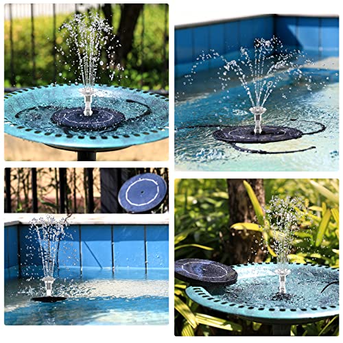 AISITIN 3.5W DIY Solar Fountain Pump for Water Feature Outdoor Solar Bird Bath Fountain with Multiple Nozzles for Garden, Ponds, Fish Tank and Aquarium