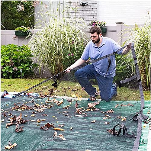 2022 Upgraded Swimming Pool Leaf Net Cover Protective Rectangular Fine Mesh with 3m-10m Rope Versatile,Lightweight and Durable In-ground Pool Leaf Blanket Cover|Keeps Leave (4m*8m)