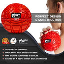 Muscle Max Massage Ball - Therapy Ball for Trigger Point Massage - Deep Tissue Massager for Myofascial Release - Mobility Ball for Exercise & Recovery (Fire Red)
