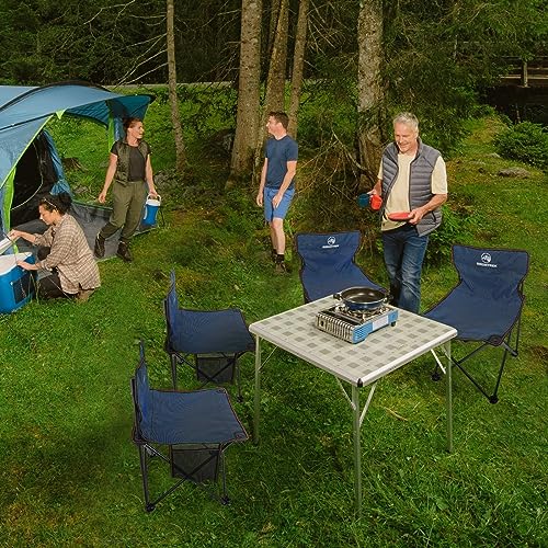 Camping Hiking Chair, Outdoor Fishing BBQ Garden Seat, Portable Lightweight Picnic Beach (Blue)