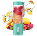 Portable Blender - YueME 450ml Personal Handheld Blender for Shakes & Smoothies, Mini Juice Blender Baby Food Blender with 6 Ultra-sharp Blades for Home,Sports, Travel, Outdoors (Blue)