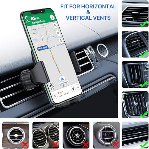[New Generation] Miracase Car Phone Holder, Mobile Phone Holder for Car, Universal Car Phone Mount Compatible with iPhone 14 Pro Max 13/12/11/Mini/XR/XS/Samsung/and All 4.0"-7.0"Smartphones