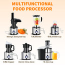 ADVWIN Multi Blender, Electric Slow Juicer 15 in 1 Food Processor, Electric Meat Chopper, Slicer, Spice Grinder, Grater, Blender, 1.25L Mixer Cup | Masticating & Blade & Grinding Slices | 1000W