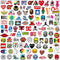 100pcs Cool Brand Skateboard Teens Skate Stickers for Laptop Water Bottles Car Luggage Bicycle Helmet Motorcycle Bumper (100pcs Skate Logo)
