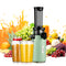 Electric Juicer Fruits Cold Press Squeezer Vegetable Processor Slow Masticating Juicer Machines 200W for Vegetables Celery Wheatgrass Watermelon Leafy Greens Carrot, Slow Juicer Machine with Big Wide Chute and 800ml Juice Cup, BPA-Free, Easy to Clean