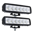 2 x 6inch 18W LED Work Light Bar Driving Lamp Flood Truck Offroad MINING UTE 4WD - Coll Online