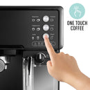 Sunbeam EM5000K Café Barista Coffee Machine | One-Touch Espresso, Latte & Cappuccino Coffee Maker | 2L Water Tank | Automatic Milk Frother & Removable Milk Reservoir | 15 Bar Pump | Black