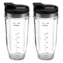 24OZ Replacement Cups Set,24OZ / 710 ml Measuring Scale Cups & Seal Lids Compatible with Nutri Ninja Auto IQ Series Blenders,Mixer Replacement Accessories Parts