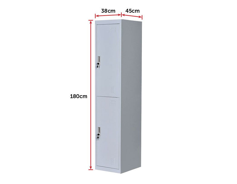 Two-Door Office Gym Shed Storage Lockers