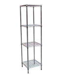 Modular Chrome Wire Storage Shelf 450 x 450 x 1800 Steel Shelving