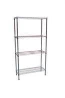 Modular Chrome Wire Storage Shelf 900 x 350 x 1800 Steel Shelving