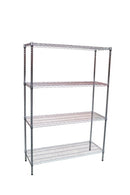 Modular Chrome Wire Storage Shelf 1200 x 450 x 1800 Steel Shelving