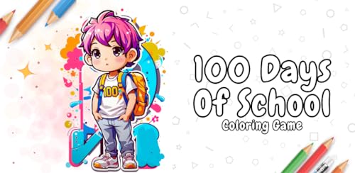 100 Days Of School Coloring Game