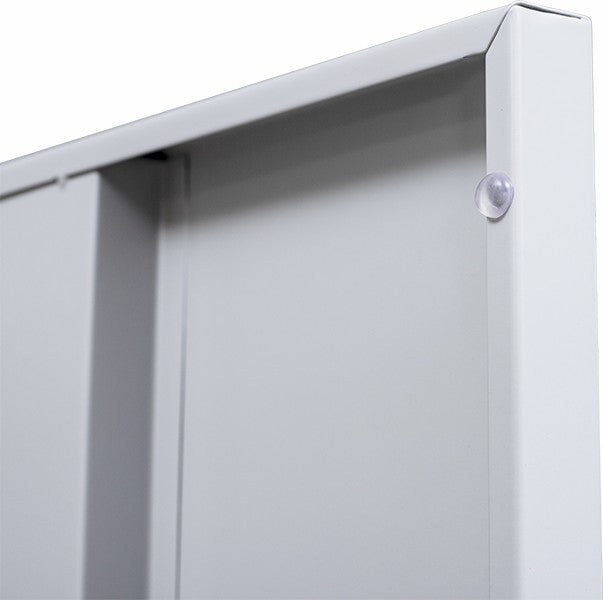 Standard Lock 2-Door Vertical Locker for Office Gym Shed School Home Storage Grey