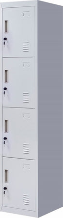 Standard Lock 4 Door Locker for Office Gym Grey