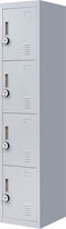 4-Digit Combination Lock 4 Door Locker for Office Gym Grey