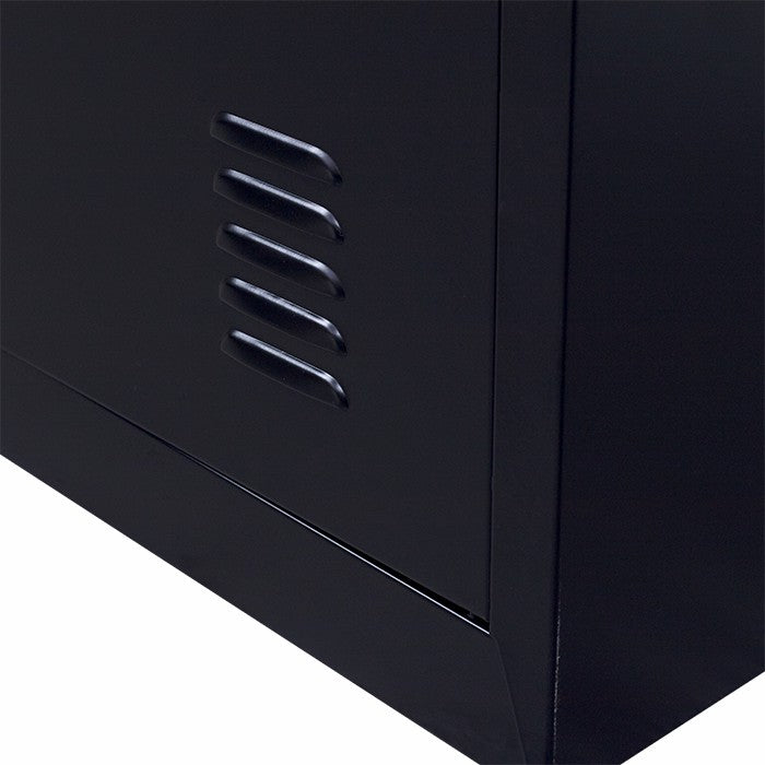 3-digit Combination Lock 4 Door Locker for Office Gym Black