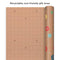Hallmark Colorful Recyclable Christmas Wrapping Paper with Cut Lines on Reverse (3 Rolls: 90 sq. ft. ttl) Kraft Brown with Snowflakes, Pink Trees, All Kinds of Merry"