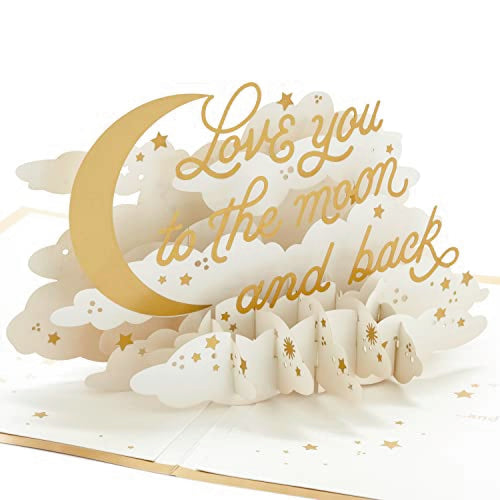 Hallmark Signature Paper Wonder Pop Up Anniversary Card, Valentines Day Card, Love Card, Romantic Birthday Card (Moon and Back)