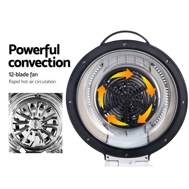 Devanti 10L 6 Function Convection Oven Cooker Air Fryer- Black - Coll Online