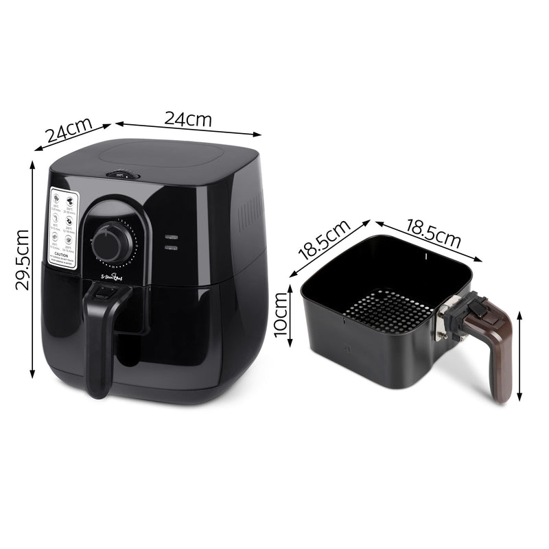 5 Star Chef 3L Oi Free Air Fryer - Black - Coll Online