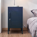 ArtissIn Mini Metal Locker Storage Shelf Organizer Cabinet Bedroom Blue