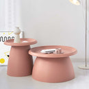 ArtissIn Coffee Table Mushroom Nordic Round Small Side Table 50CM Pink