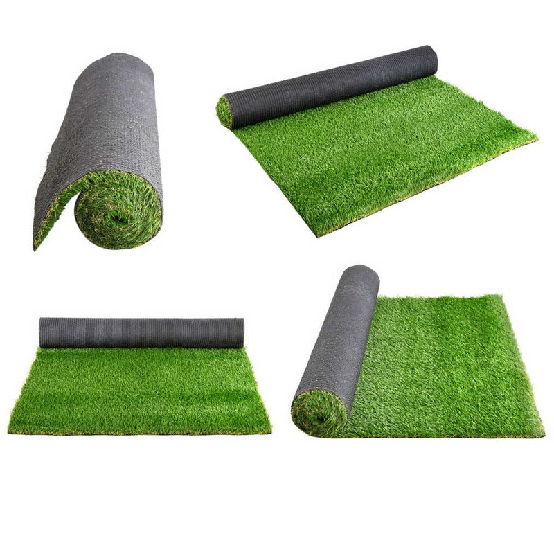 Primeturf Synthetic 40mm  0.95mx5m 4.75sqm Artificial Grass Fake Turf 4-coloured Plants Plastic Lawn - Coll Online