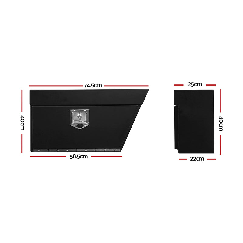 Giantz Ute Tool Box Right UnderTray Toolbox Under Tray Aluminium Underbody - Coll Online