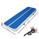 Everfit 4X1M Inflatable Air Track Mat 20CM Thick with Pump Tumbling Gymnastics Blue - Coll Online