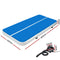 Everfit 4X2M Inflatable Air Track Mat 20CM Thick with Pump Tumbling Gymnastics Blue - Coll Online