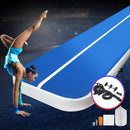 Everfit 7X1M Inflatable Air Track Mat 20CM Thick with Pump Tumbling Gymnastics Blue - Coll Online