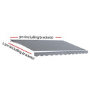 Instahut Motorised 3x2.5m Folding Arm Awning - Pearl Grey