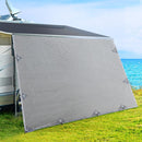 3.7M Caravan Privacy Screens 1.95m Roll Out Awning End Wall Side Sun Shade - Coll Online