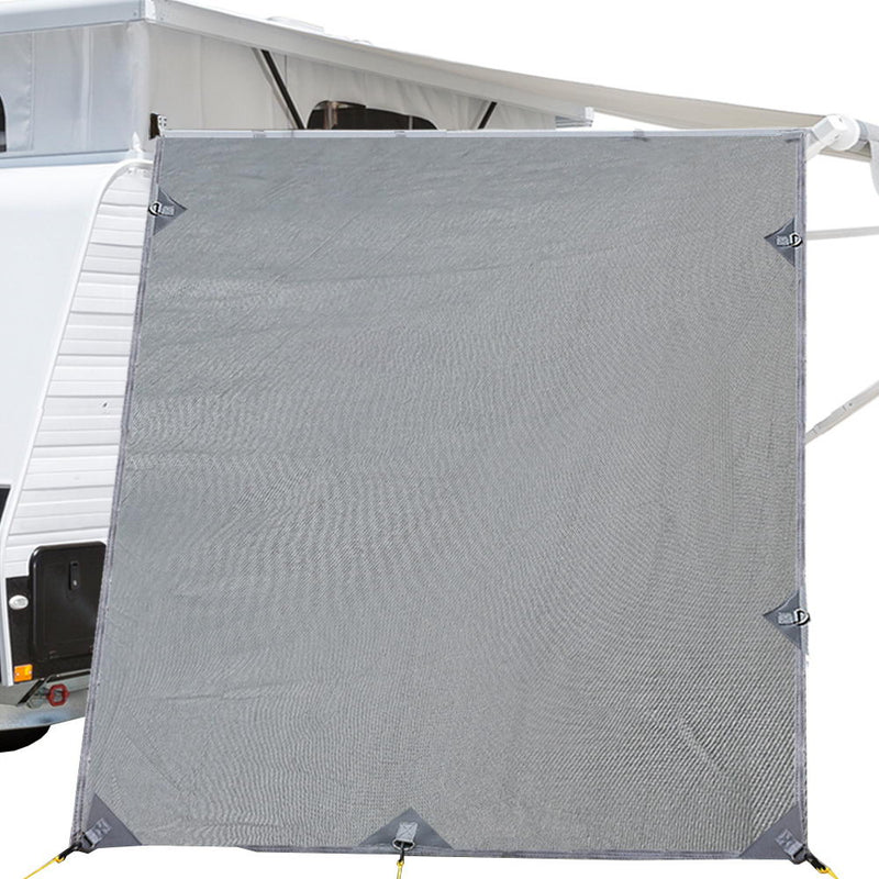 Pop Top Caravan Privacy Screen 2.1 x 1.8M Sun Shade End Wall Roll Out Awning - Coll Online