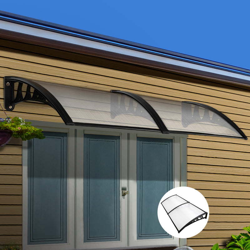 Instahut 1X2.4M Window Door Awning Canopy Rain Cover Sun Shield - Coll Online