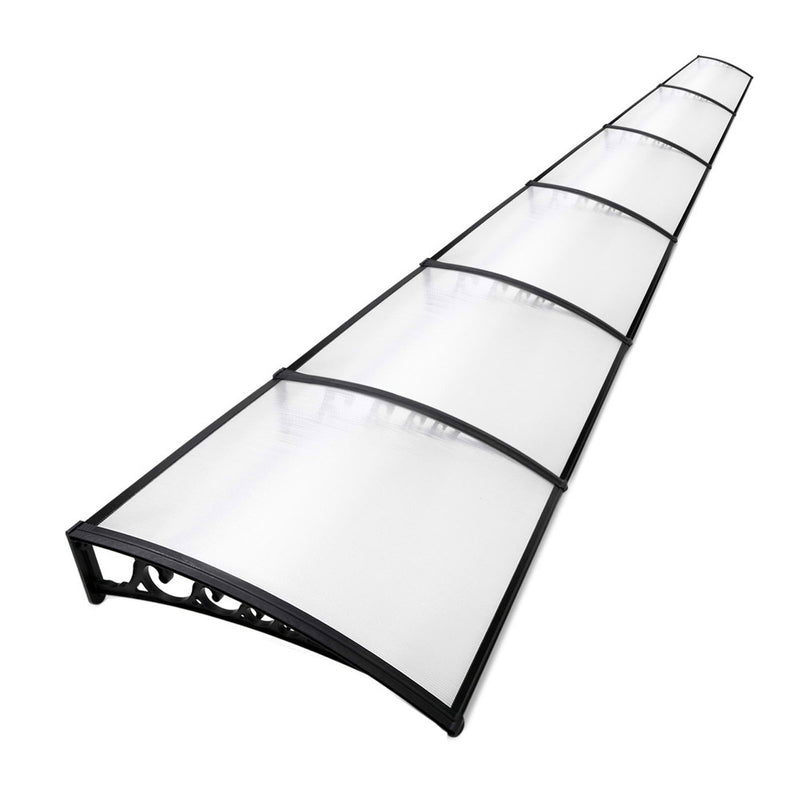 Instahut Window Door Awning Door Canopy Patio UV Sun Shield WHITE 1mx6m DIY - Coll Online