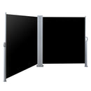 Instahut 2X6M Retractable Side Awning Garden Patio Shade Screen Panel Black - Coll Online